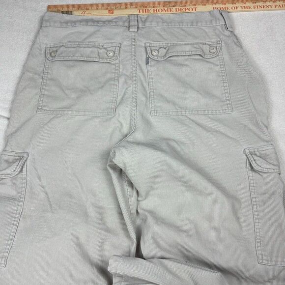 Vintage 90s Y2K Levi’s SilverTab Corduroy Cargo Pants 38x32 Gray Baggy Oversized - Picture 8 of 9